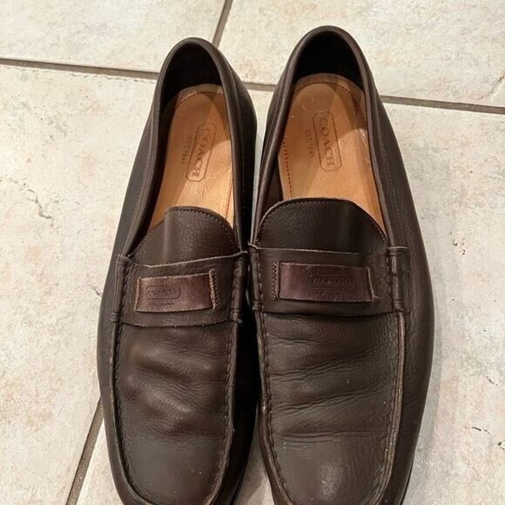 Coach men’s leather slip on loafer size 12